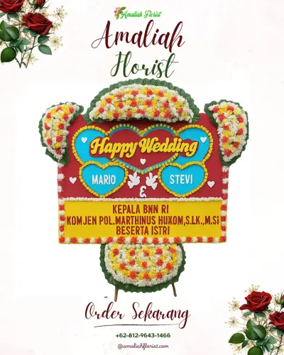 Karangan Papan Bunga Pernikahan di The Pavilion Venue